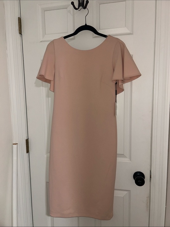 Calvin Klein Dresses & Skirts - Calvin Klein Soft Pink Flutter-Sleeve Midi Dress